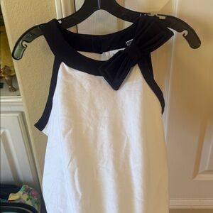 Newport News Black and White Top with black bow